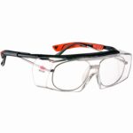NoCry Wraparound Over-Glasses Safety Glasses Black & Red frames