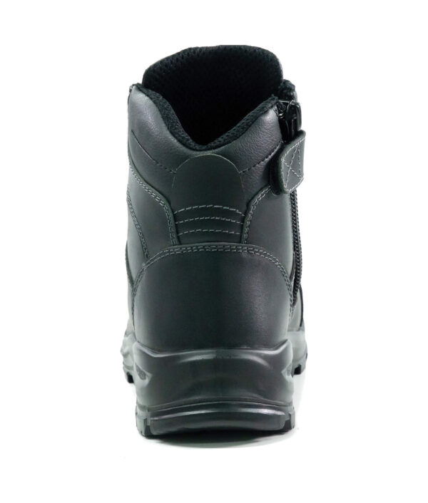 Bison Safety Boot TOR Zip Side Lace Up Black