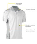 Bisley White Painter's Contrast Polo Shirt (BK1423)