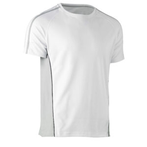 BK1424 BWHT White Painters Contrast Tee Front 1