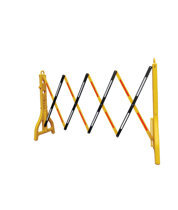 Plastic Extendable Barricade - Yellow And Black